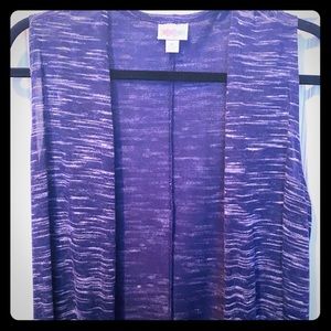 LuLaRoe Blue Heathered Joy Duster Cardigan size M